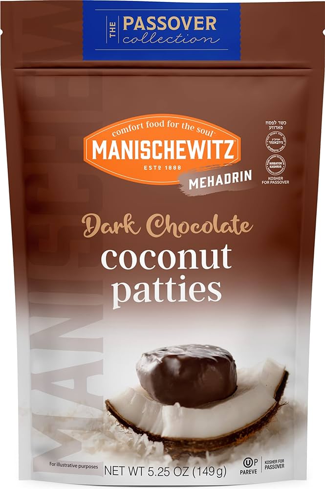 MANISCHEWITZ PATTIES DARK CHOCOLATE COCONUT 149G