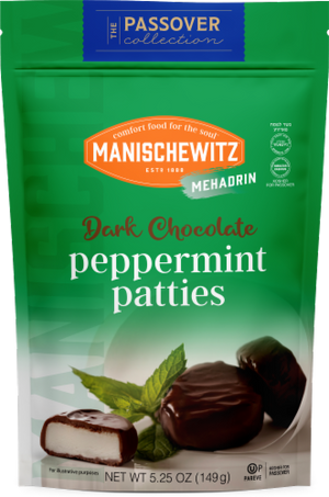 MANISCHEWITZ PATTIES DARK CHOCOLATE PEPPERMINT 149G