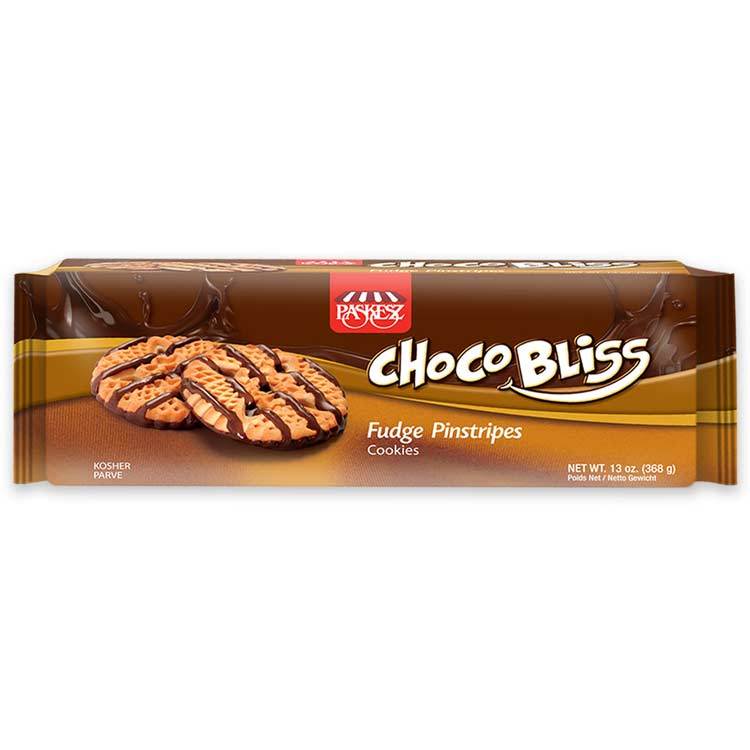 Paskesz Choco Bliss Fudge Pinstripe Cookies 370Gr