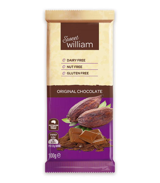 Sweet William Original Chocolate Bars 100Gr