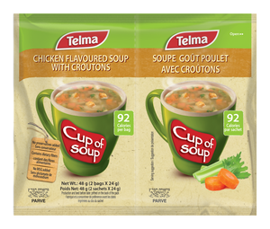 Telma Chicken Flavoured Soup With Croutons Twin-Pack 48g