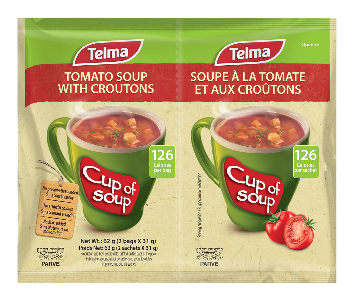 Telma Tomato Soup With Croutons Twin-Pack 62g