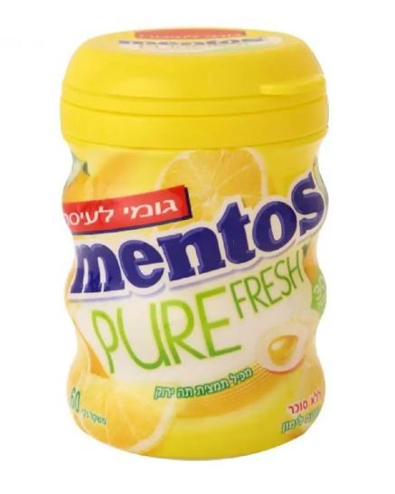 MENTOS GUM BOTTLE MED LEMON 30PC (YELLOW) 60G SUGAR FREE - Dainty Food ...