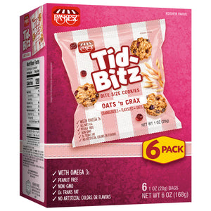 PASKESZ TIDBITZ OATS N CRAX COOKIES 6PK X 28G X 6