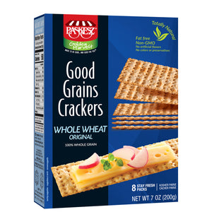 PASKESZ GOOD GRAIN CRACKERS WHOLE WHEAT ORIGINAL 207GR X 12