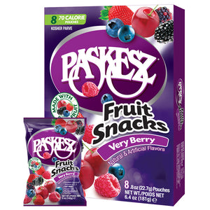 PASKESZ FRUIT SNACKS VERY BERRY 8-PACK 181G X 12