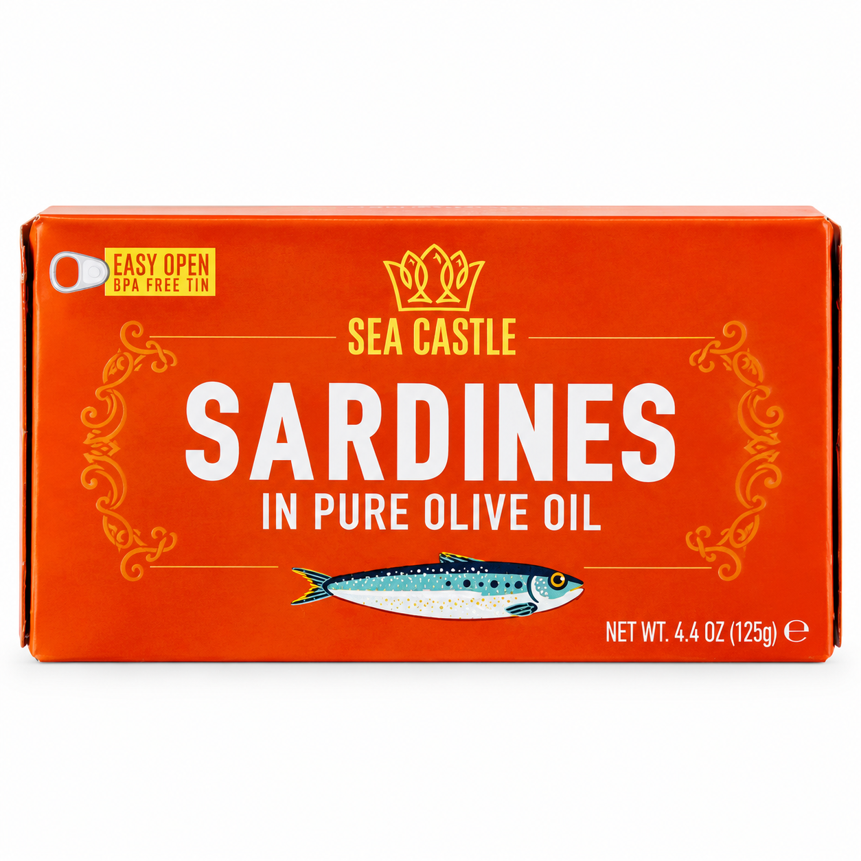 SEA CASTLE SARDINES IN PURE OLIVE OIL 125G X 12