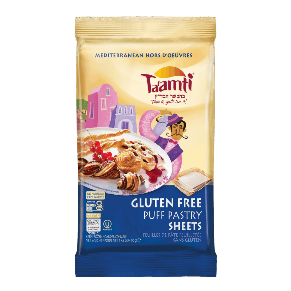 TA'AMTI PUFF PASTRY SHEETS GLUTEN FREE 450G X 12