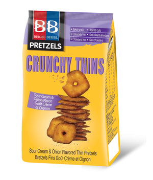 Beigel & Beigel Pretzels Crunchy Thins Sour Cream & Onion 300g