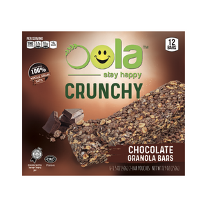 OOLA CRUNCHY BARS CHOCOLATE 6 BARS 252G X 12