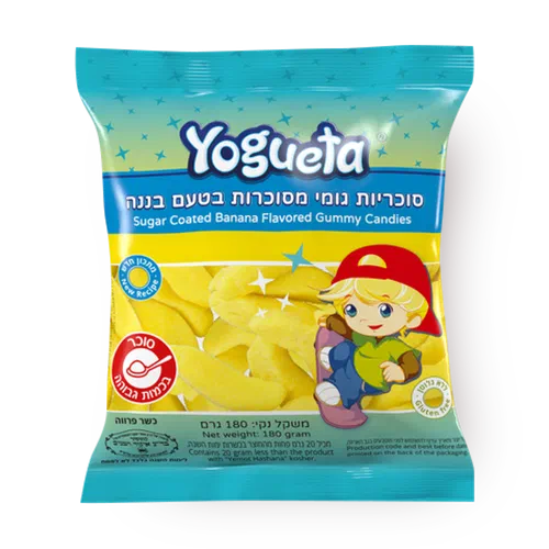 YOGUETA GUMMY SUGARED MINI BANANA 150G X 24