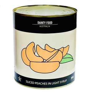 DAINTY BULK PEACH SLICED IN LIGHT SYRUP 3KG X 6