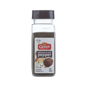 GEFEN SPICES BLACK PEPPER GROUND 226GR MEDIUM (8OZ) X 12