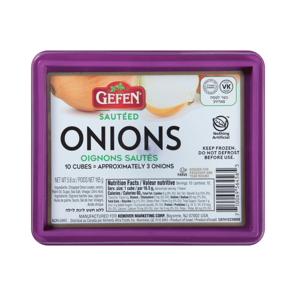 GEFEN FROZEN CUBES ONION SAUTEED 164G X 16