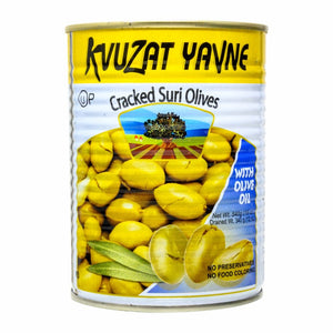 KVUZAT YAVNE OLIVES CRACKED SURI IN OLIVE OIL 540G X 12