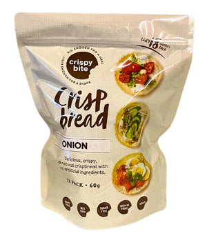 CRISPY BITE MAXI VEGAN ONION WHEAT CRACKERS 60G X 8