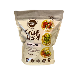 CRISPY BITE MAXI VEGAN CINNAMON WHEAT CRACKERS 60G X 8
