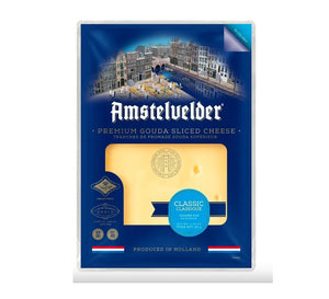 AMSTELVEDER CLASSIC GOUDA SLICES CHALAV YISROEL 150G X 12
