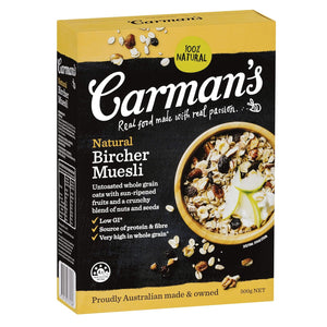 CARMANS MUESLI NATURAL UNTOASTED BIRCHER 500G (M6N) X 6