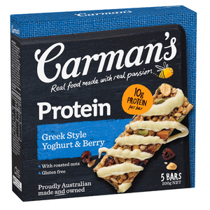 CARMANS BARS NUT GREEK STYLE YOGHURT & BLUEBERRY 160G (B5NG) X 6