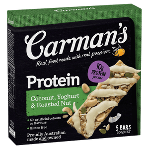 CARMANS BARS PROTEIN COCONUT YOGHURT ROASTED NUT 5PK 200 B5PCY X 6