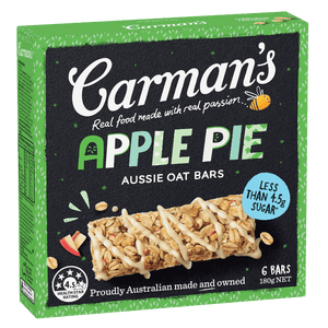 CARMANS BAR AUSSIE OATS APPLE PIE 6PK 180G (B6OAP) X 6