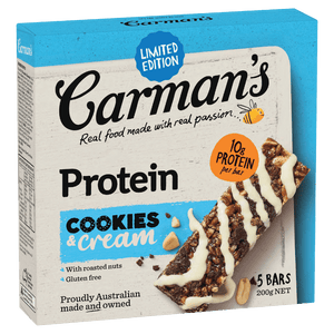 CARMANS BARS PROTEIN COOKIES & CREAM 5PK 200G (B5PCC) X 6