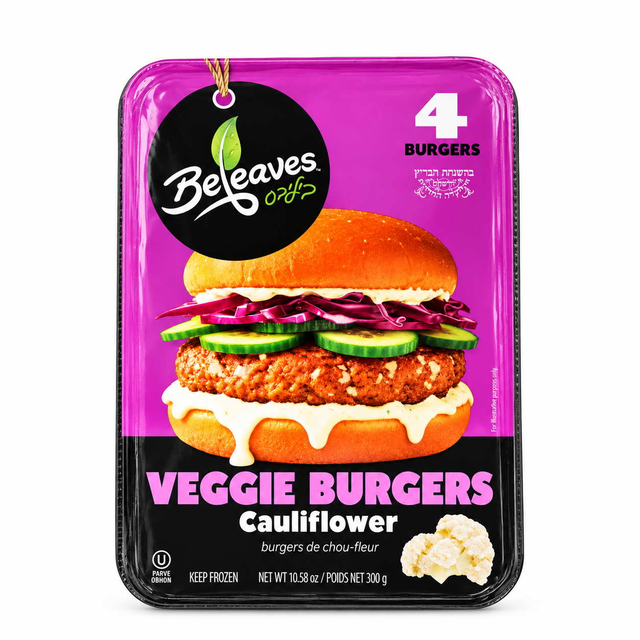 BELEAVES FROZEN BURGERS CAULIFLOWER 300 G X 12