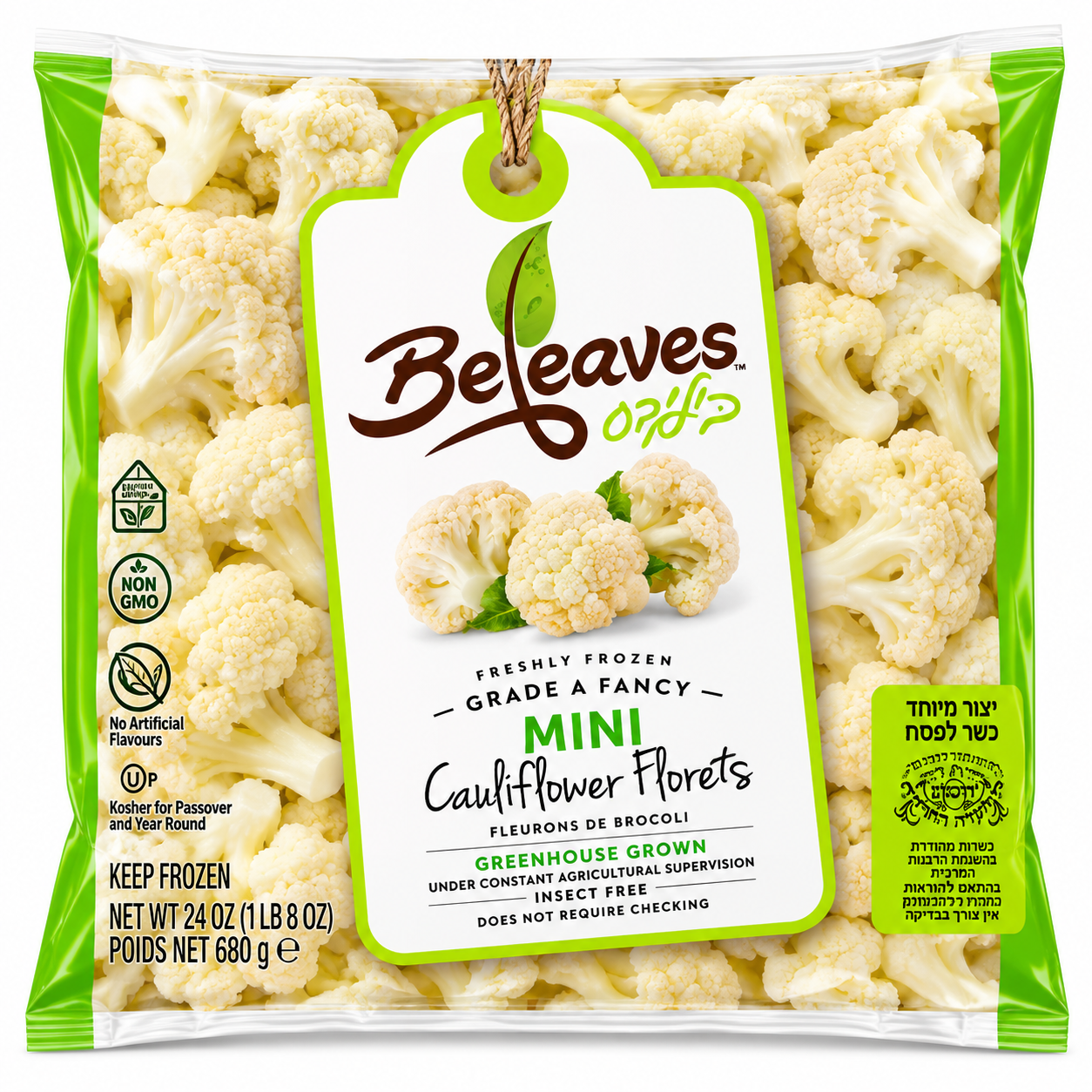 BELEAVES FROZEN CAULIFLOWER FLORETS 680 G X 12
