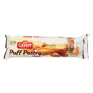 GEFEN FROZEN PUFF PASTRY SHEET PRE-ROLLED 600G X 12