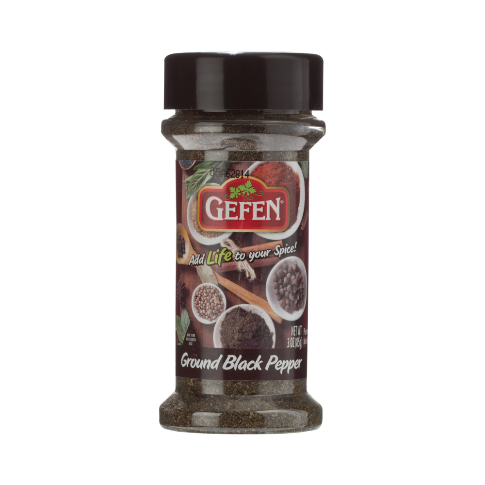 GEFEN SPICES BLACK PEPPER GROUND 85G SMALL (3OZ) X 24