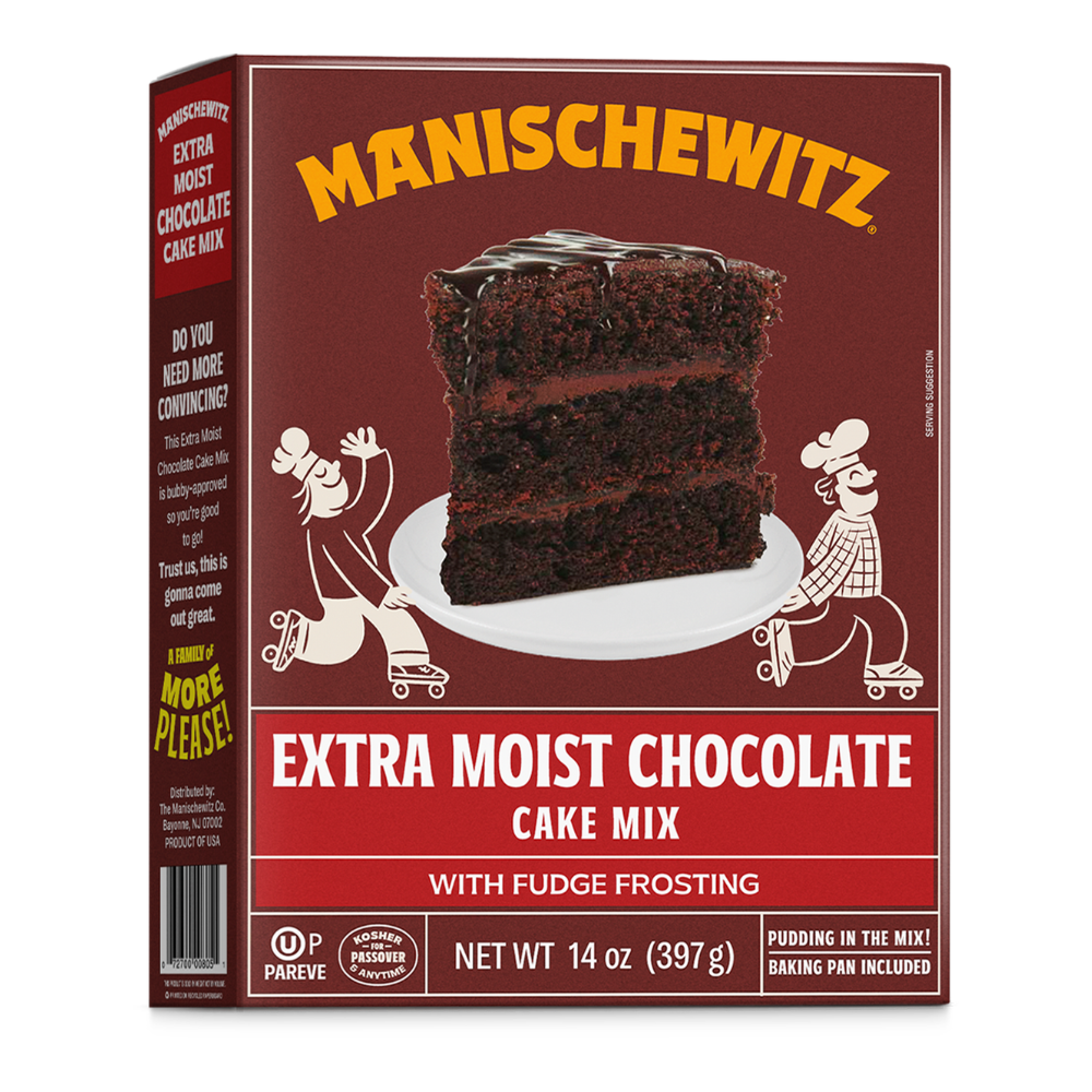 MANISCHEWITZ CAKE MIX EXTRA MOIST CHOCOLATE 396G X 12