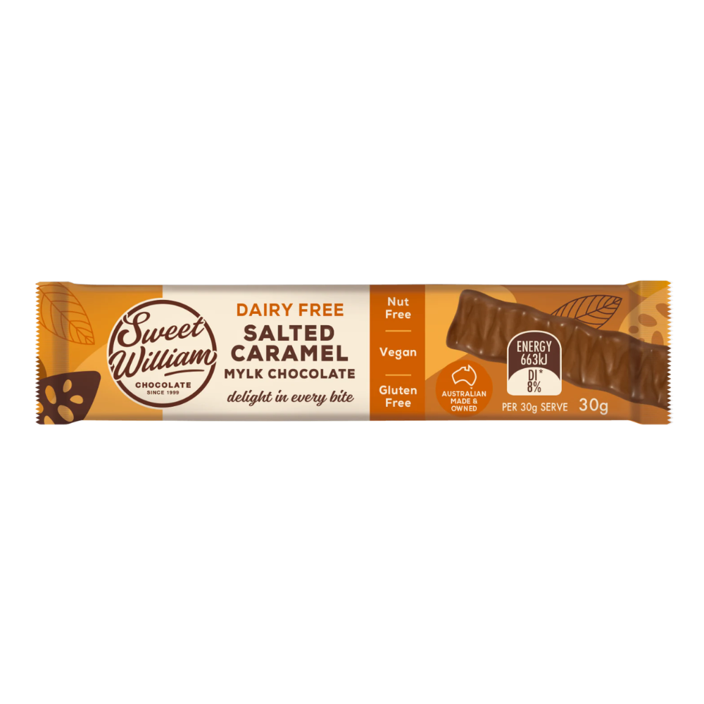 SWEET WILLIAM SALTED CARAMEL BAR 30G X 36