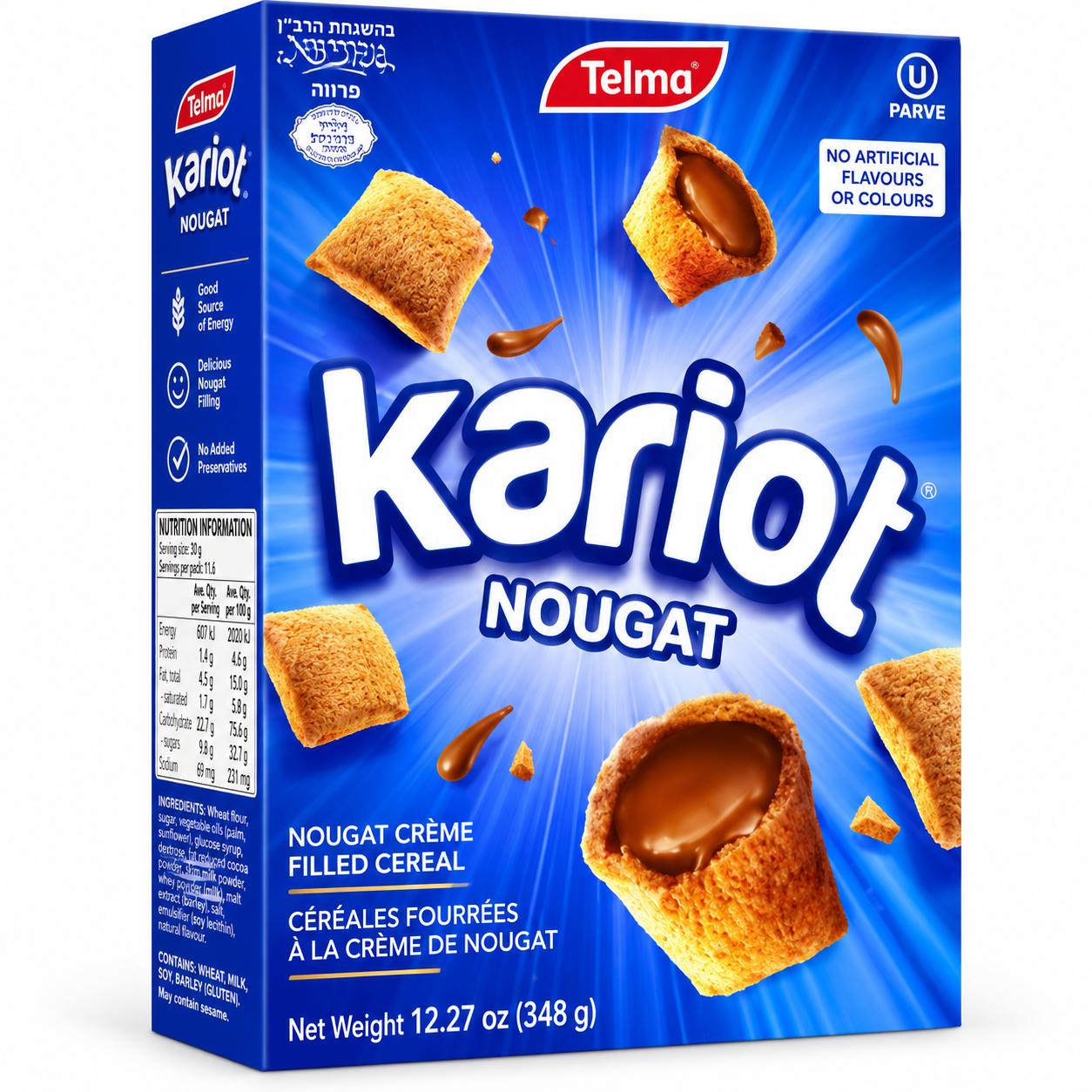 TELMA CEREAL KARIOT NOUGAT 686G x 10