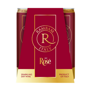 RAMBAM ITALY CANS 4PK ROSE DRY BRUT (RED) 250ML X 12