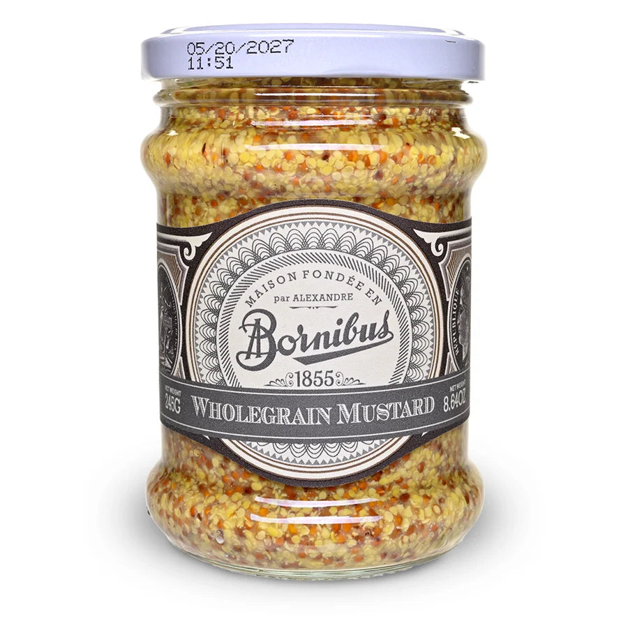 BORNIBUS MUSTARD WHOLEGRAIN 245G X 6