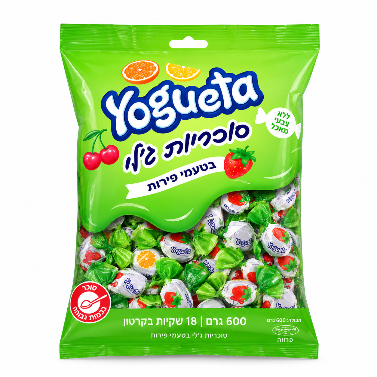 YOGUETA JELLY FRUIT CANDY 600G X 18
