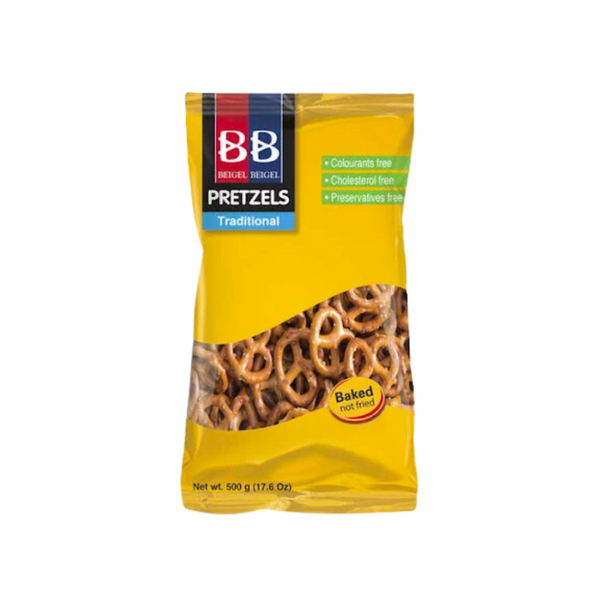 BEIGEL BEIGEL PRETZELS TRADITIONAL 500G X 12 - Dainty Food Australia