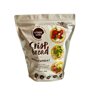 CRISPY BITE MAXI VEGAN WHOLE WHEAT CRACKERS 60G X 8