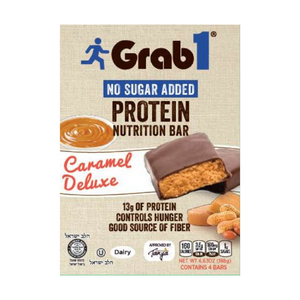 GRAB1 CARAMEL DELUXE SUGAR FREE CHALAV YISRAEL 4 BARS X 12