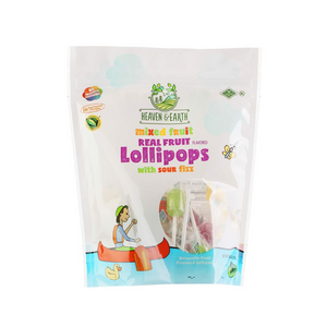 HEAVEN & EARTH LOLLIPOPS REAL MIXED FRUIT 250G X 12