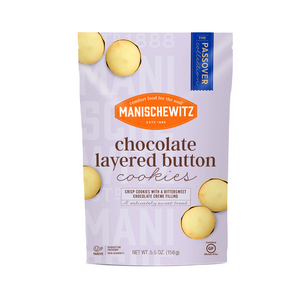 MANISCHEWITZ COOKIES CHOCOLATE LAYERED BUTTON 155G X 12