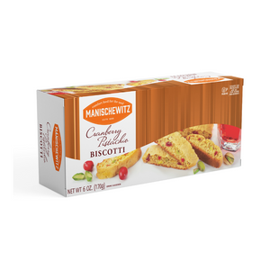 MANISCHEWITZ BISCOTTI CRANBERRY PISTACHIO 170G X 12