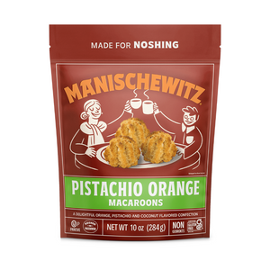 MANISCHEWITZ MACAROONS PISTACHIO ORANGE 283G X 12