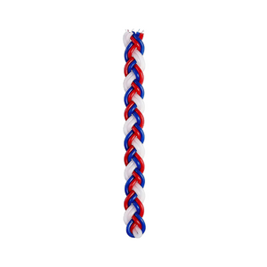 MENORA HAVDALA CANDLES BLUE WHITE RED (FLAT) X 12