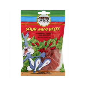 PASKESZ SOUR BELTS STRAWBERRY MINI 115G X 24