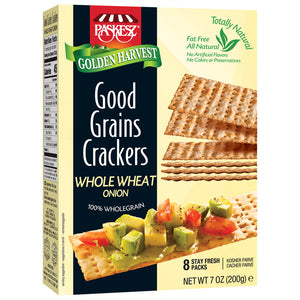 Paskesz Good Grain Crackers Whole Wheat Onion 200Gr
