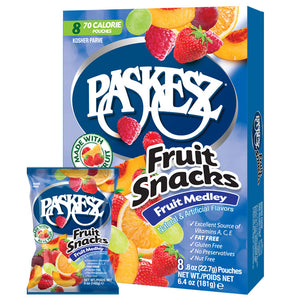 Paskesz Fruit Snacks Fruit Medley 8 Pack 181Gr