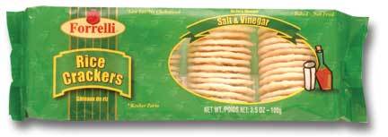 Forrelli Rice Crackers Salt/Vinegar 100G