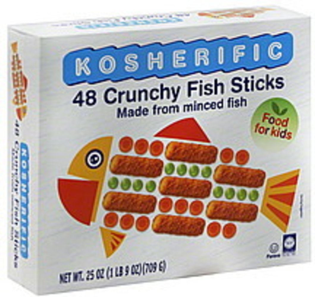 Kosherific 48 Crunchy Fish Sticks 709Gr